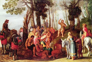 Johannes der Täufer predigt